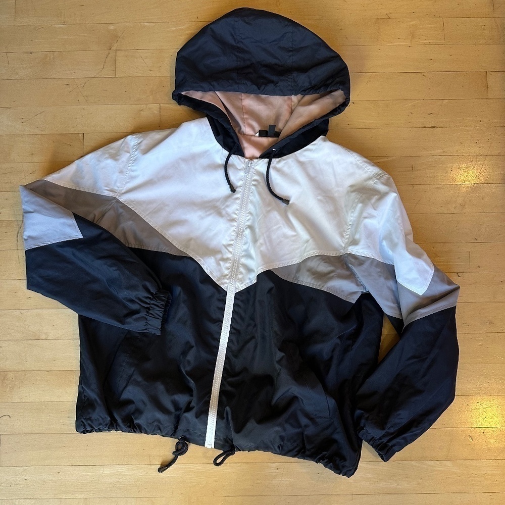 Topshop Tri Color block windbreaker, 8/10, CB2189 - Picture 2 of 7